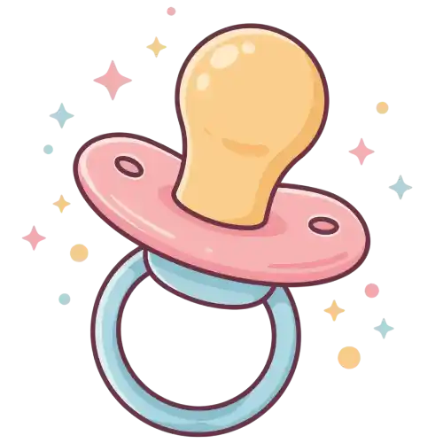 Illustration of a pacifier, symbolizing an alternative to thumb sucking.