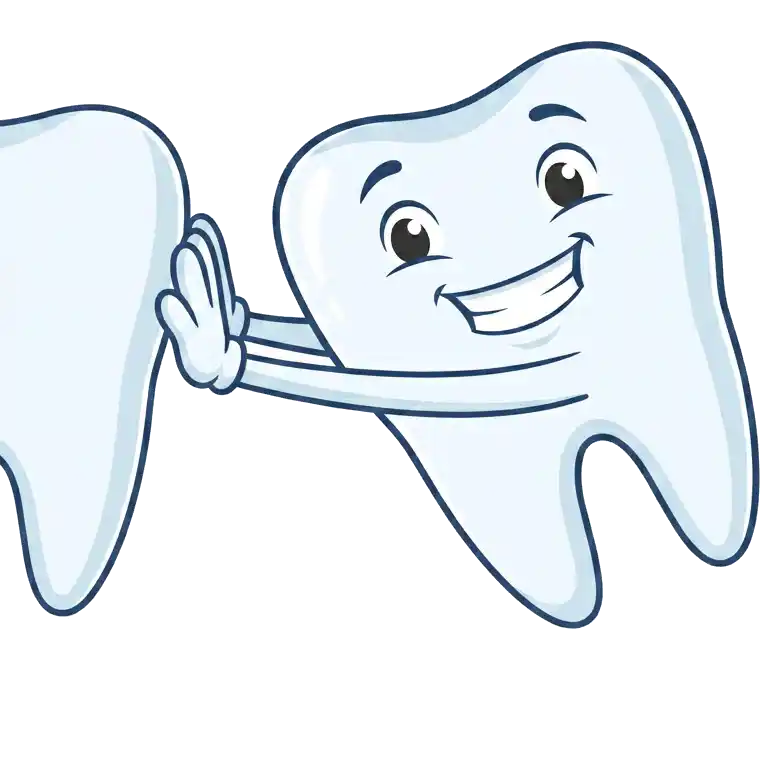 Illustration of a wisdom tooth pushing the neighboring molar.